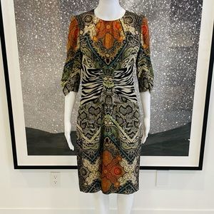 Etro Mixed Tribal and Zebra Print Dress